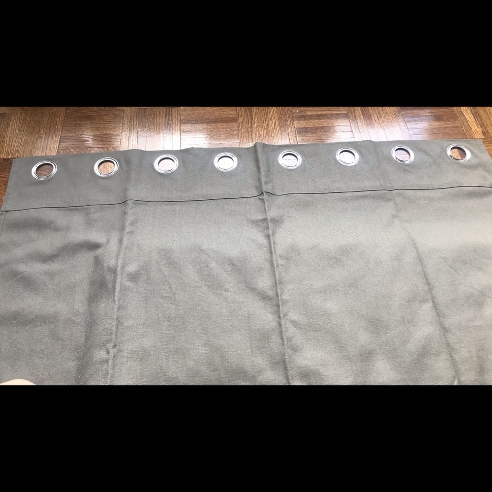 West Elm Curtain Panel Window Gray Pattern solid single long grey grommet ring